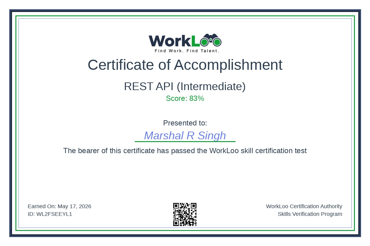 Certificate - REST API (Intermediate)