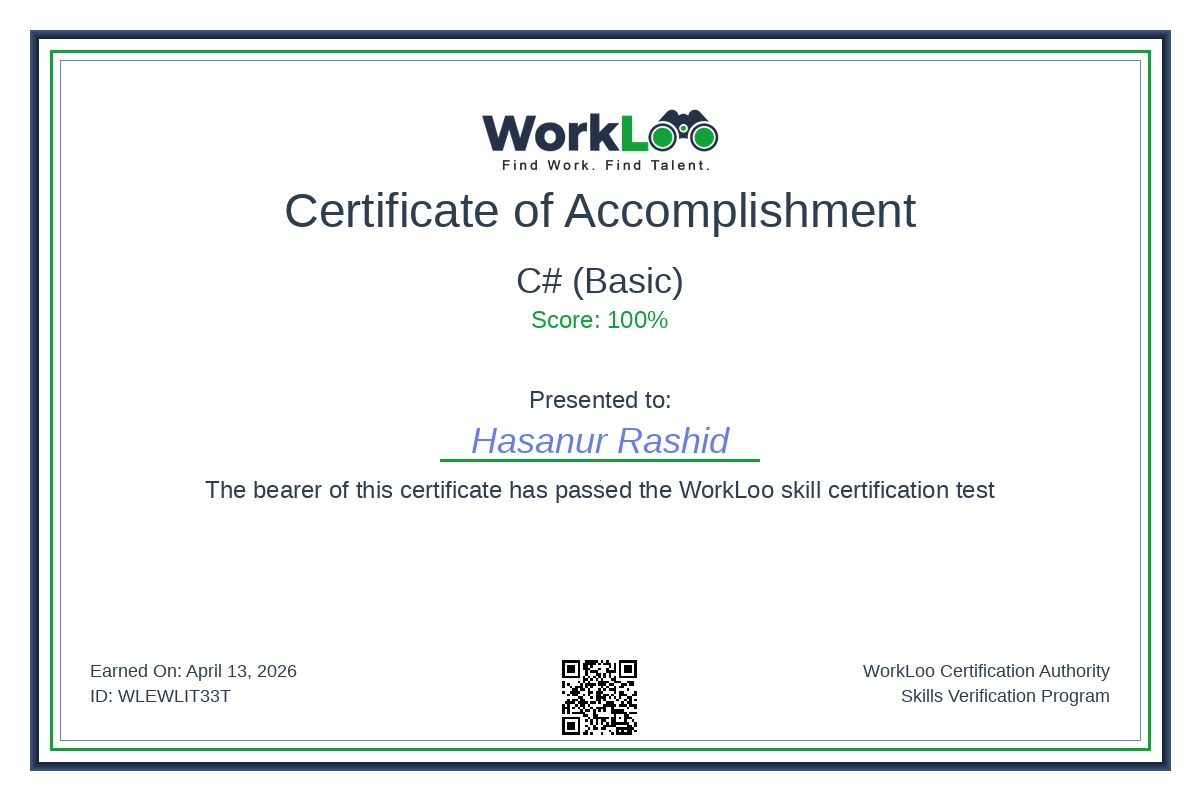 Certificate - C# (Basic)
