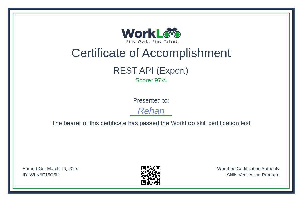 Certificate - REST API (Expert)