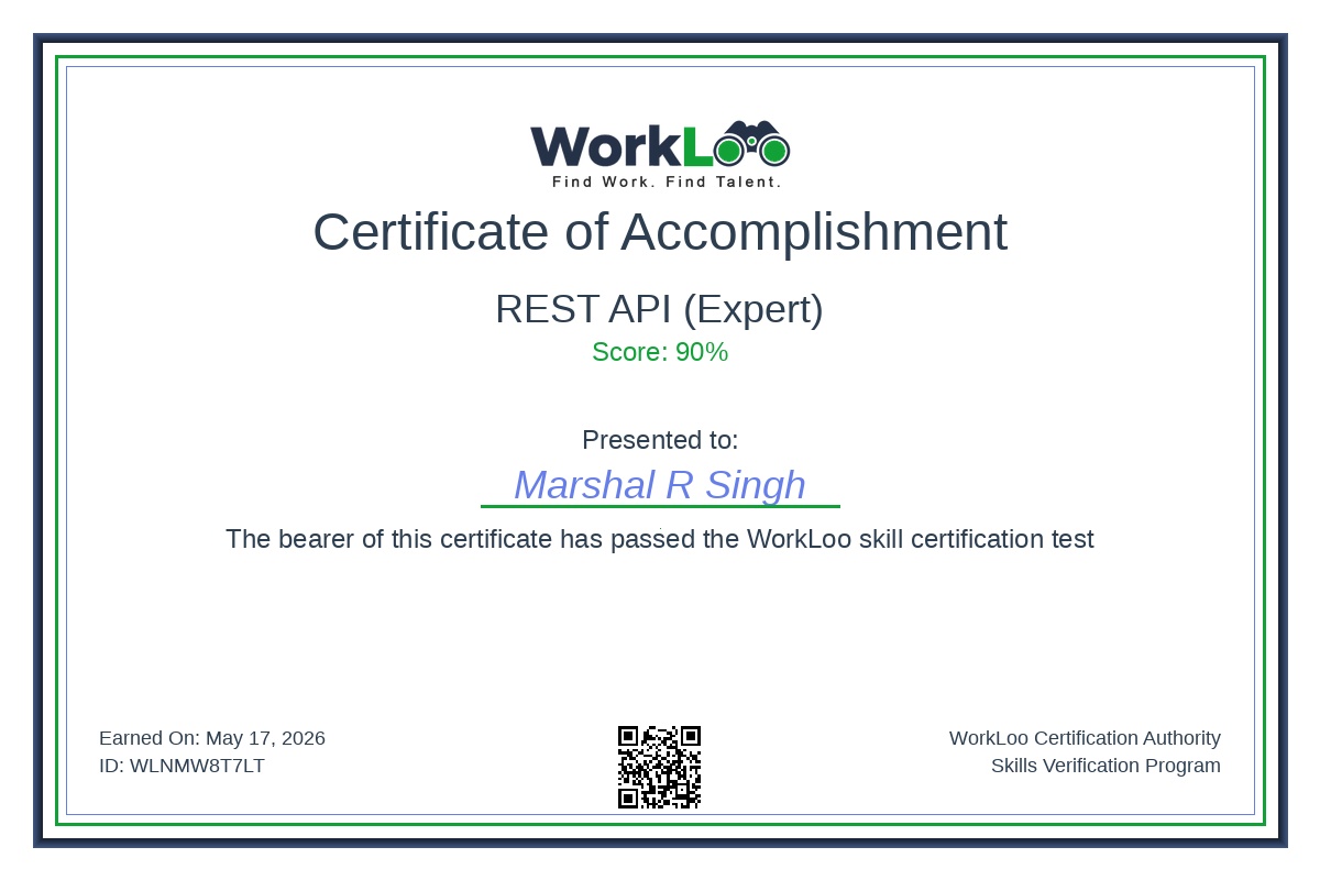Certificate - REST API (Expert)