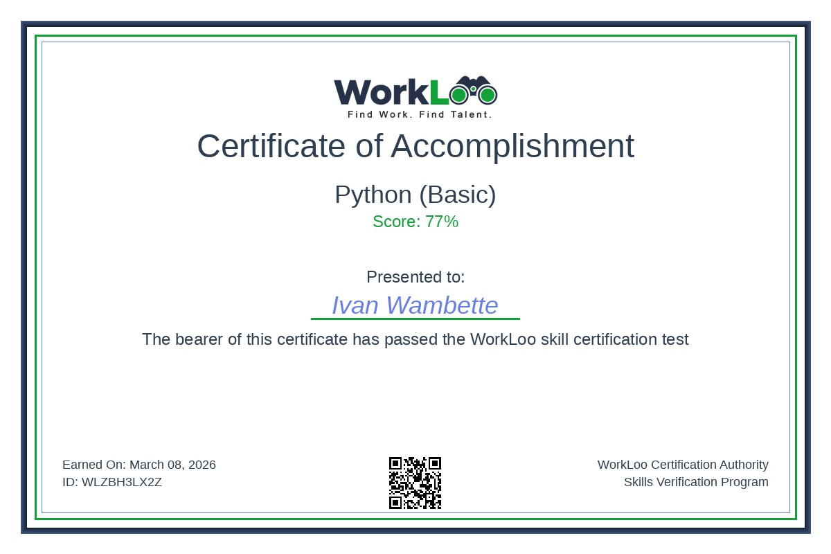 Certificate - Python (Basic)