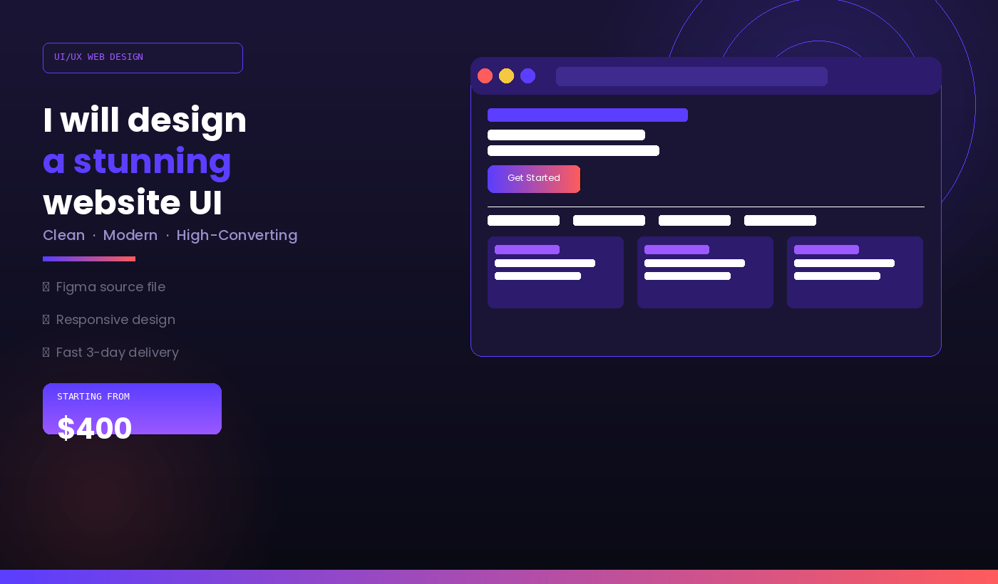 I will design a stunning website UI in Figma for your business