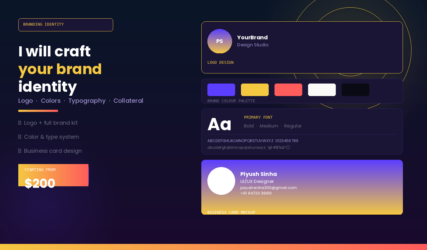 I will create a professional brand identity